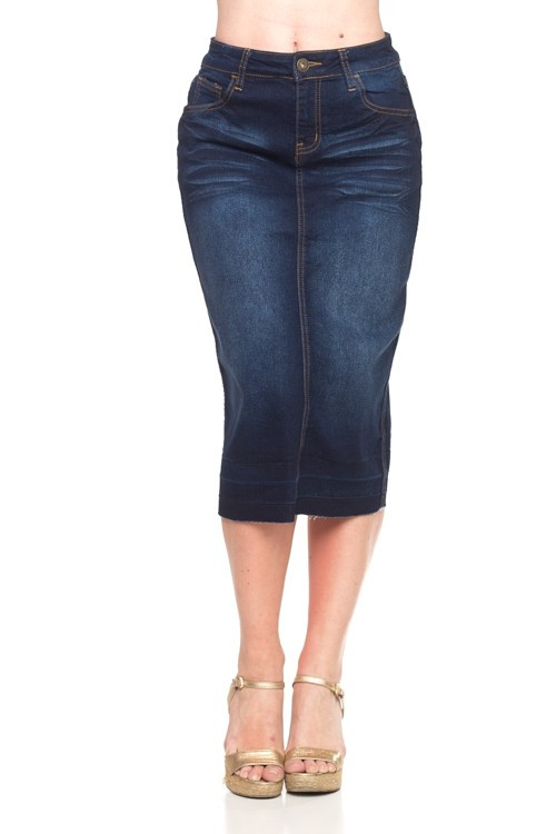 Denim Long Skirt
