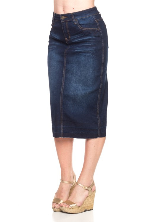 Denim Long Skirt
