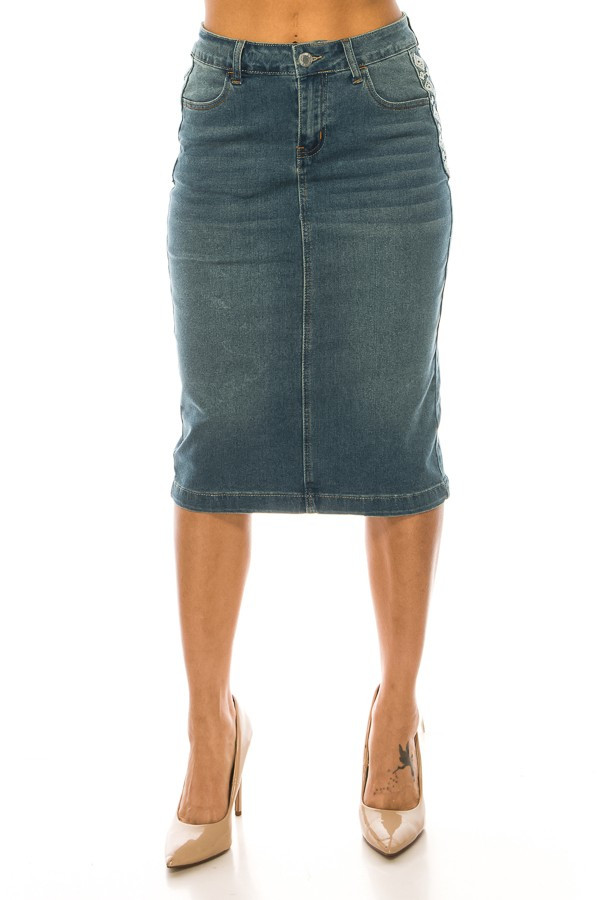 Denim Skirt Plus Size