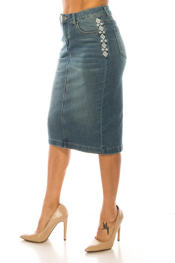 Denim Skirt Plus Size