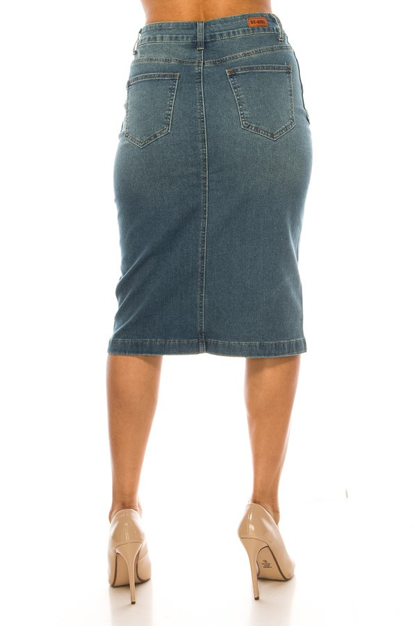Denim Skirt Plus Size