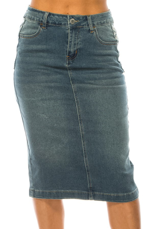 Denim Skirt Plus Size
