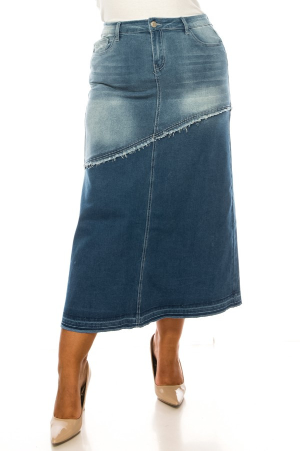 Denim Skirt Plus Size