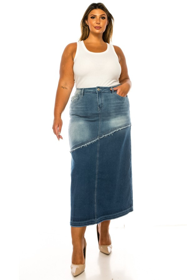 Denim Skirt Plus Size