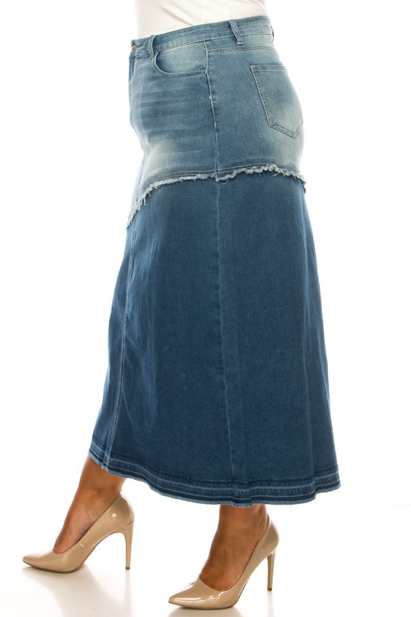 Denim Skirt Plus Size