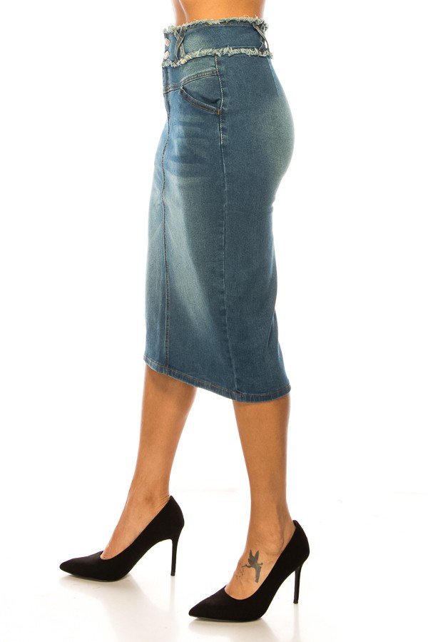 Denim Long Skirt Plus Size