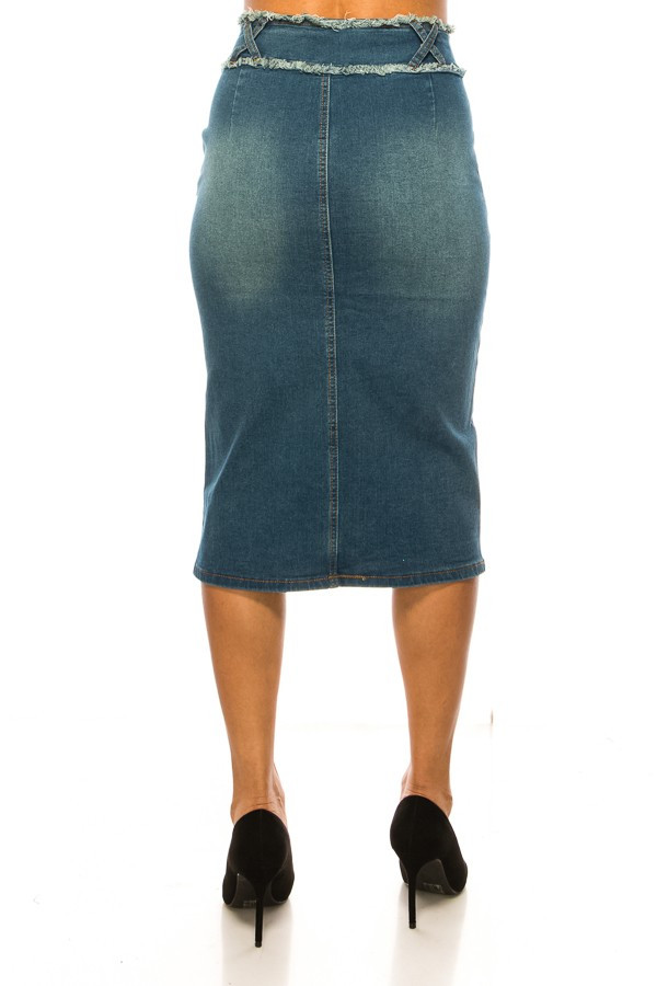 Denim Long Skirt Plus Size