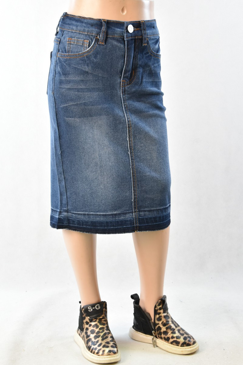 Denim Long Skirt