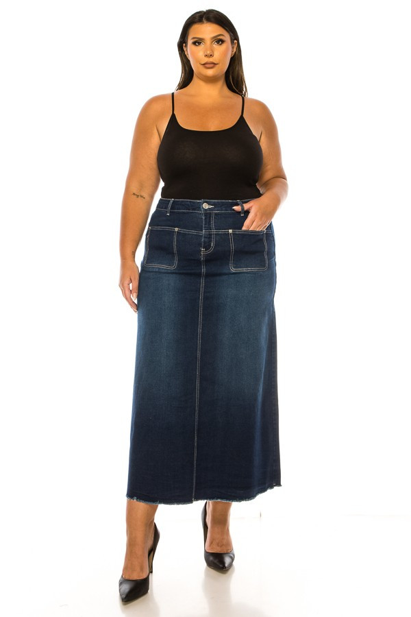 Denim Long Skirt