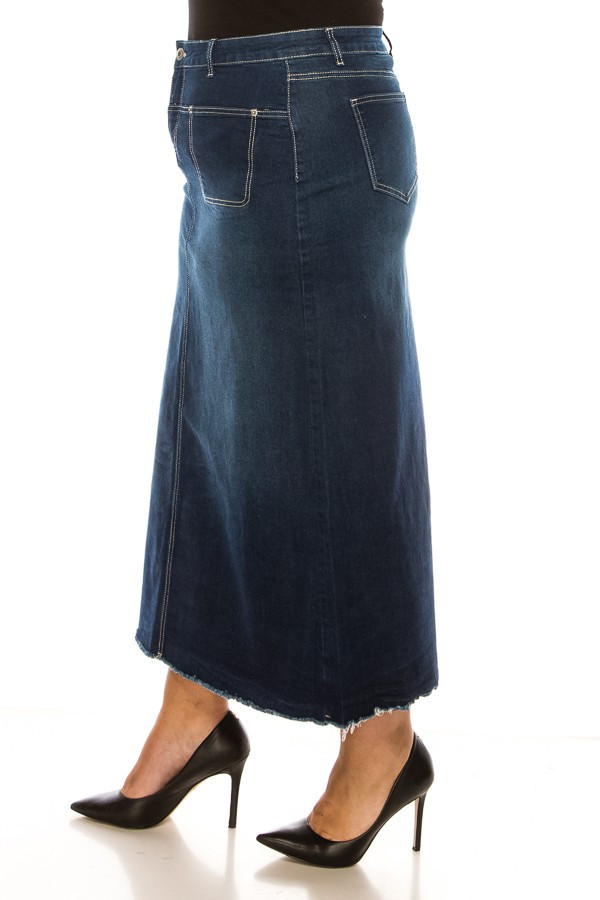 Denim Long Skirt