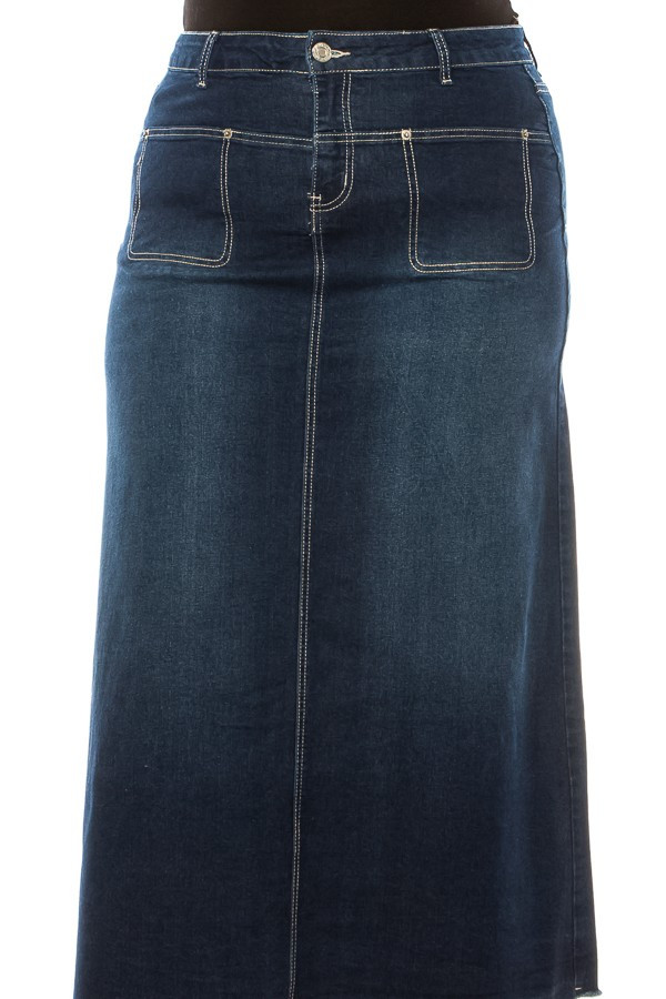 Denim Long Skirt