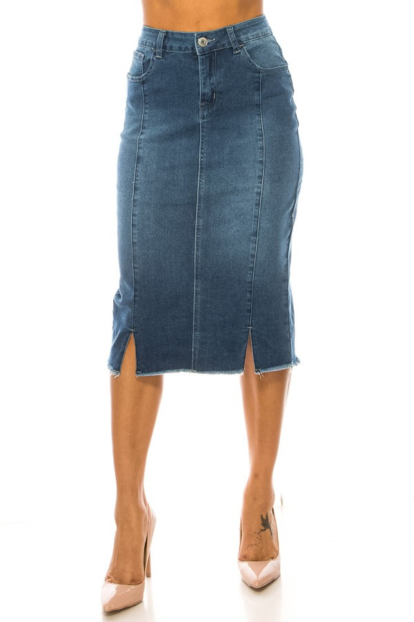 Denim Long Skirt