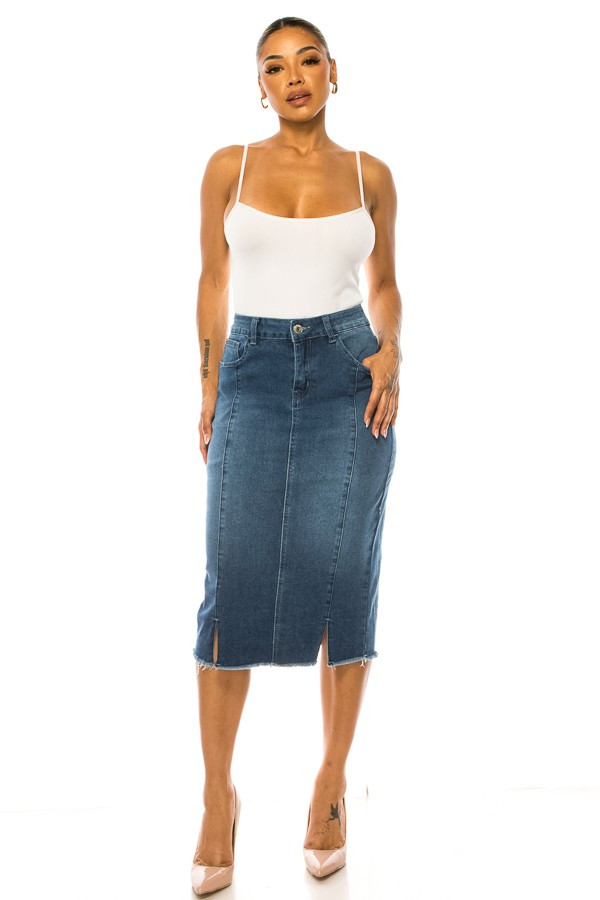 Denim Long Skirt