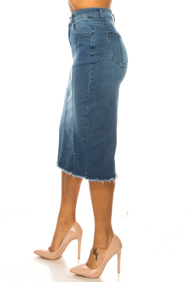 Denim Long Skirt