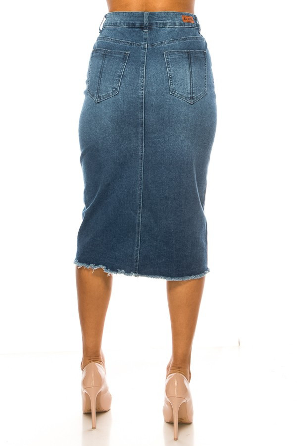 Denim Long Skirt