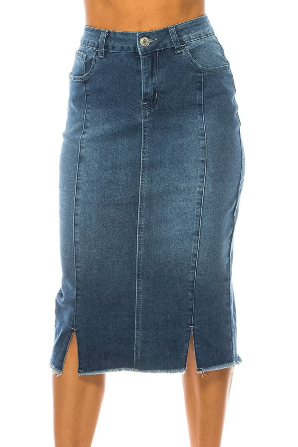 Denim Long Skirt