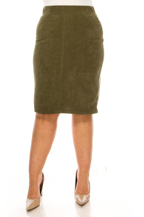 Denim Long Skirt Plus Size