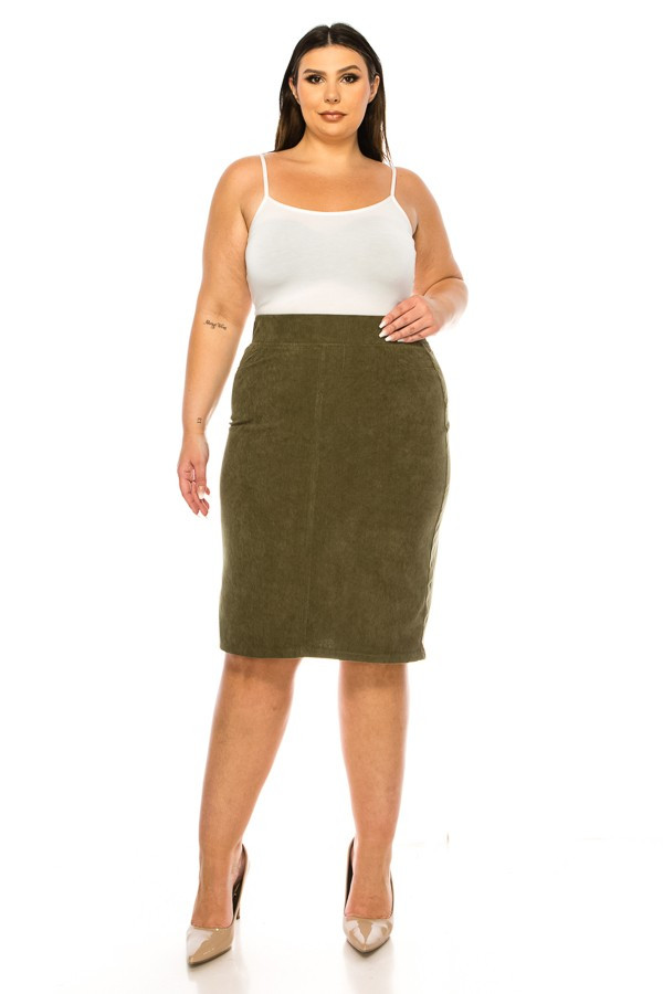 Denim Long Skirt Plus Size