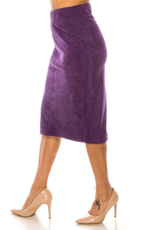 Corduroy Skirt Plus Size