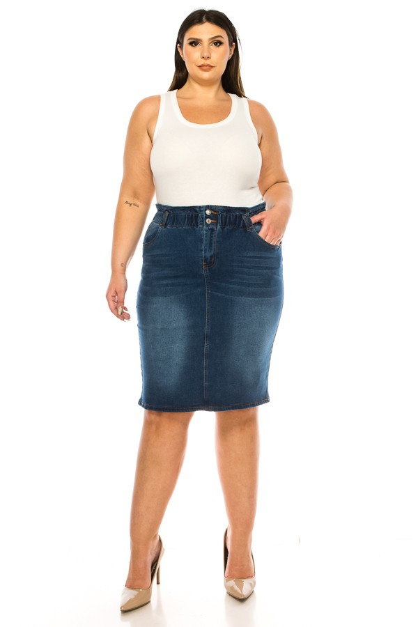 Denim Skirt Extended Plus Size