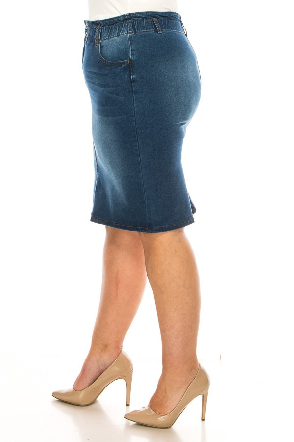 Denim Skirt Extended Plus Size