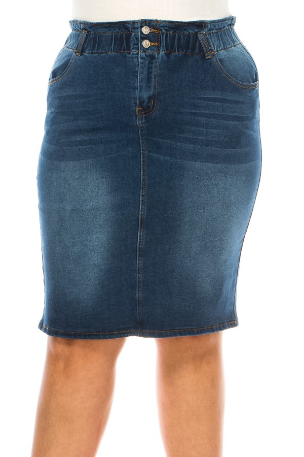 Denim Skirt Plus Size