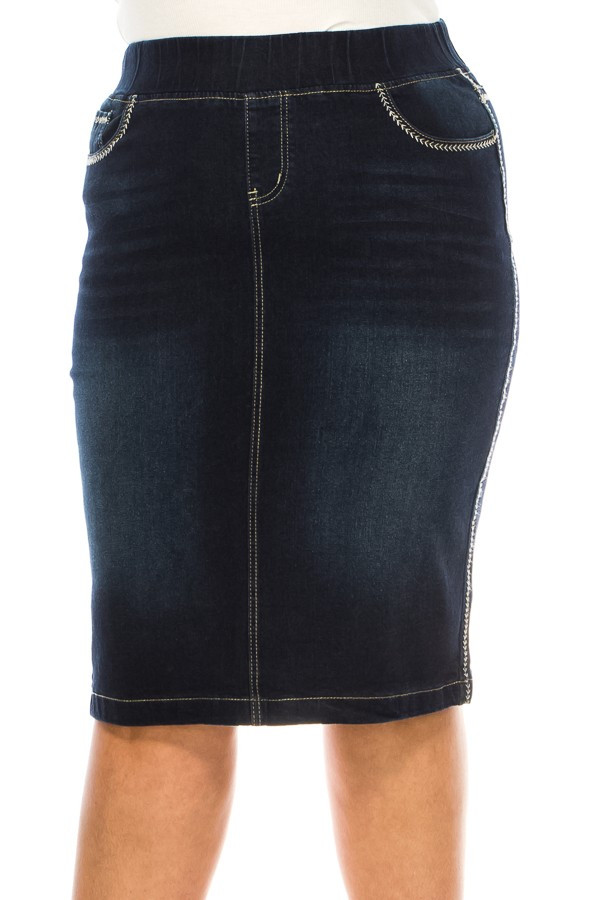 Denim Skirt Extra Plus Size