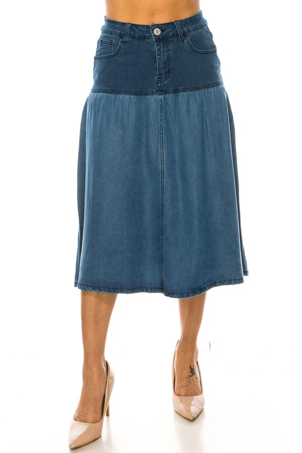 Denim Skirt Plus Size