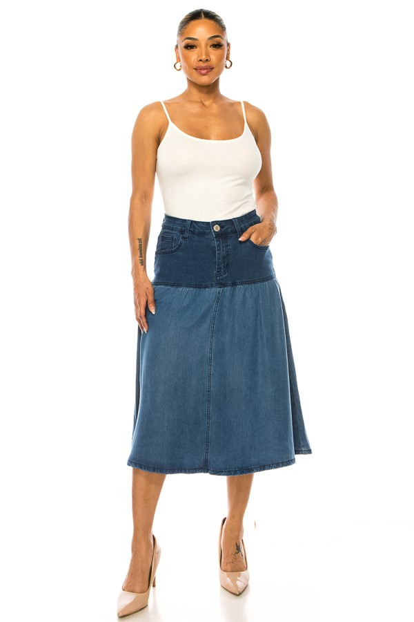 Denim Skirt Plus Size