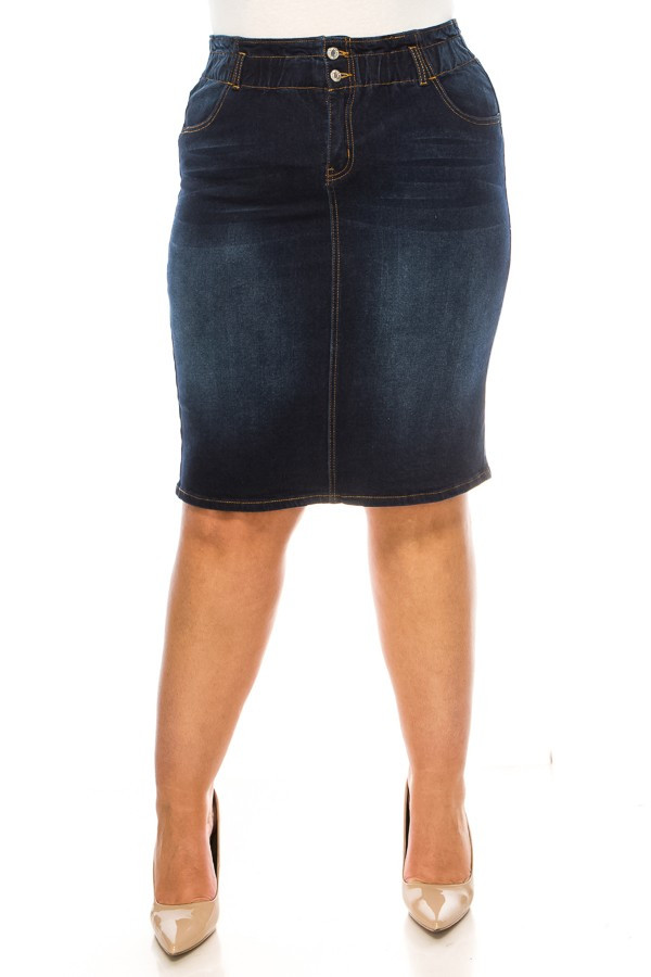 Denim Skirt Extended Plus Size