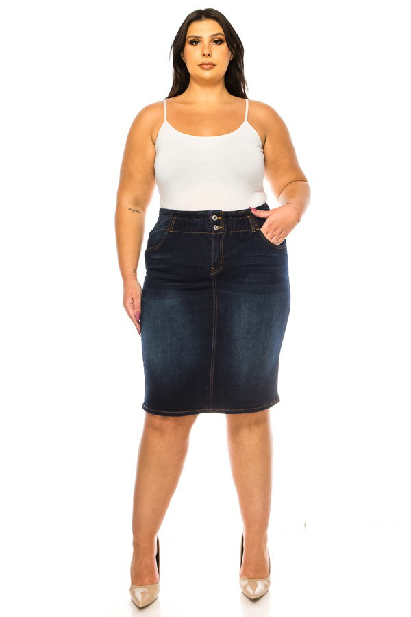 Denim Skirt Extended Plus Size
