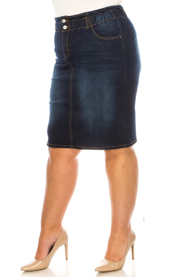 Denim Skirt Plus Size