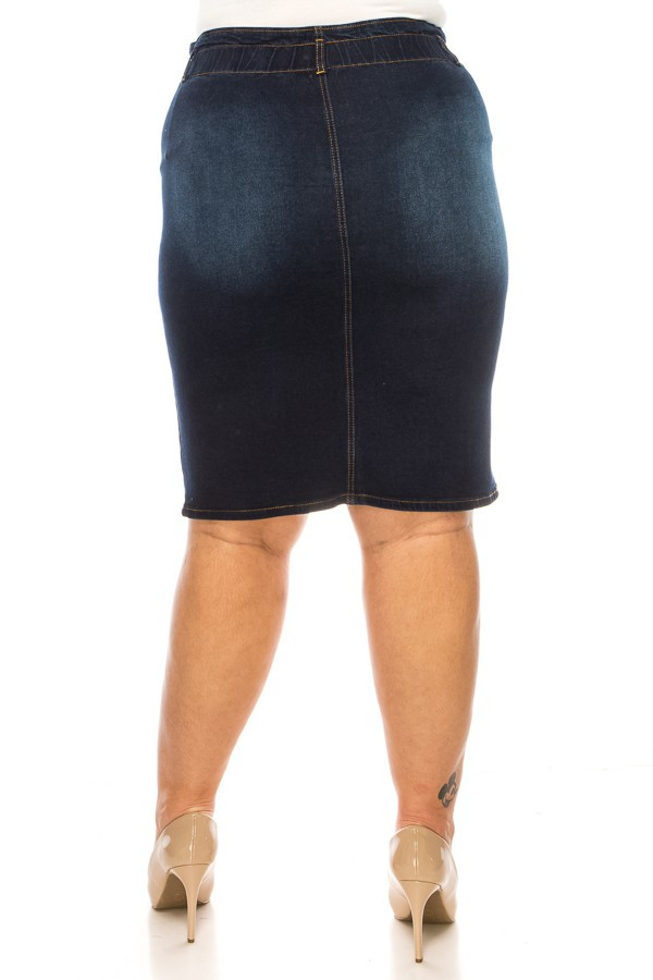 Denim Skirt Plus Size