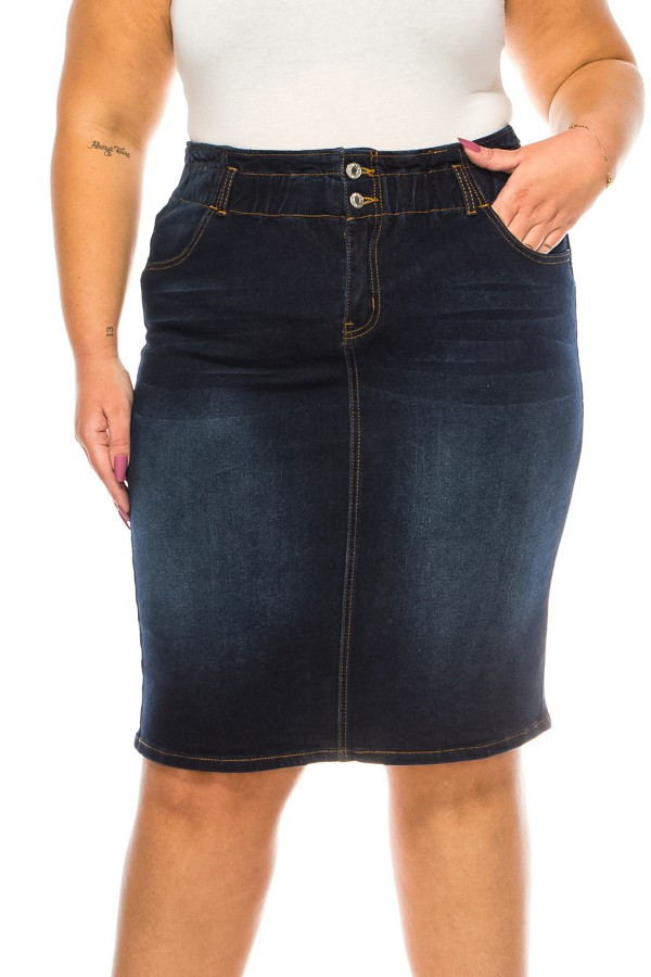 Denim Skirt Plus Size