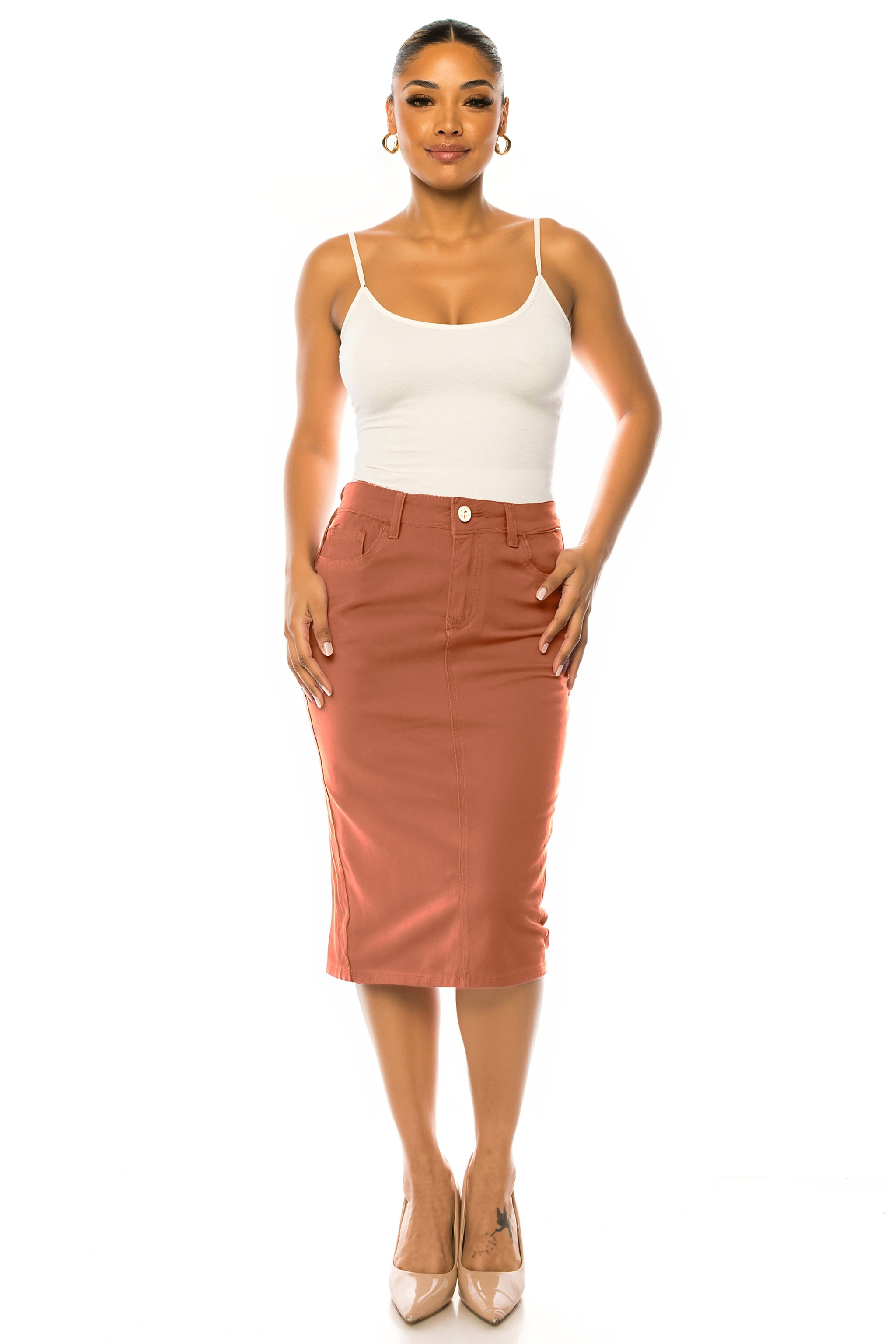 Denim Skirt Plus Size