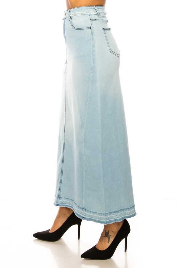 Denim Long Skirt
