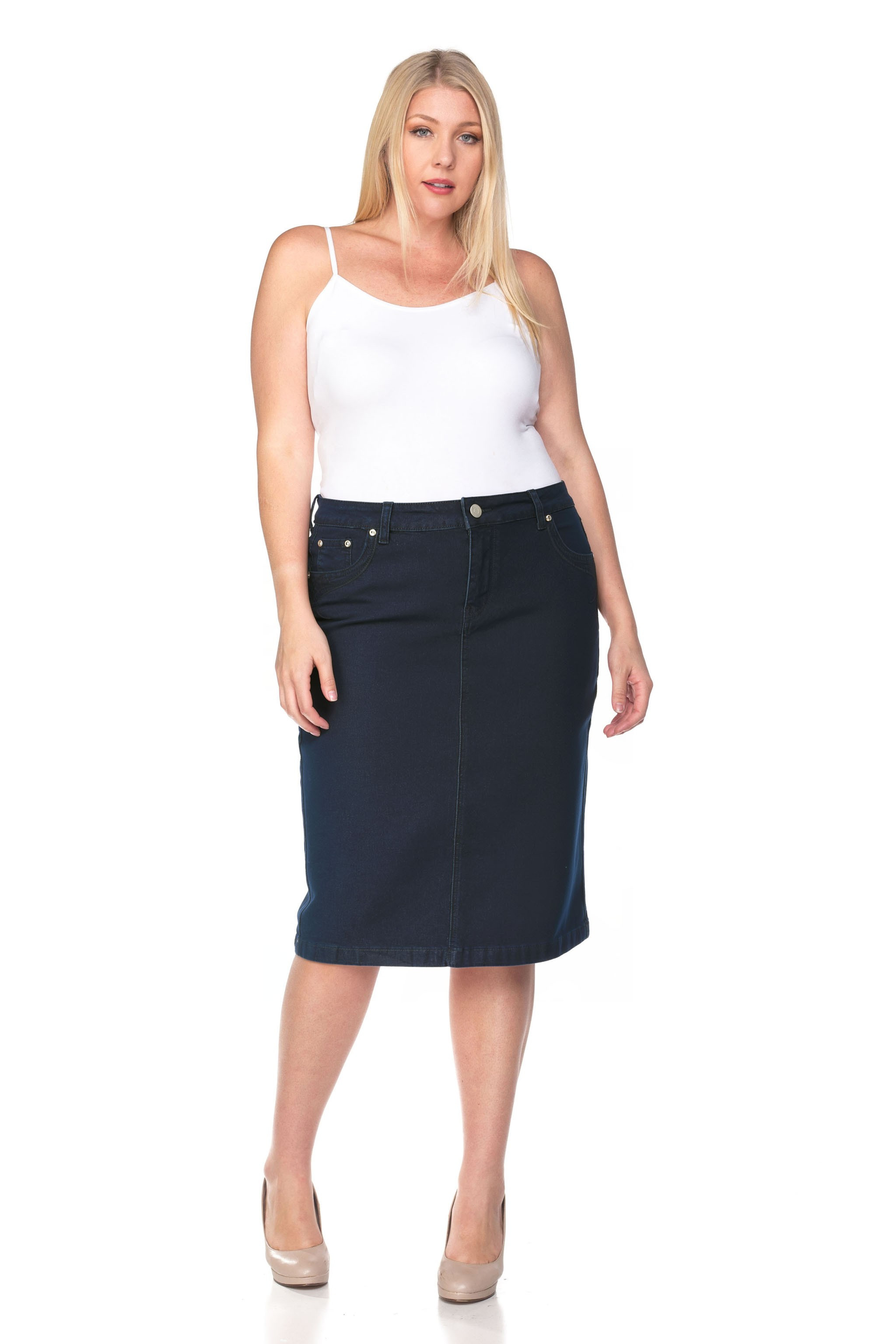 Denim Skirt Plus Size