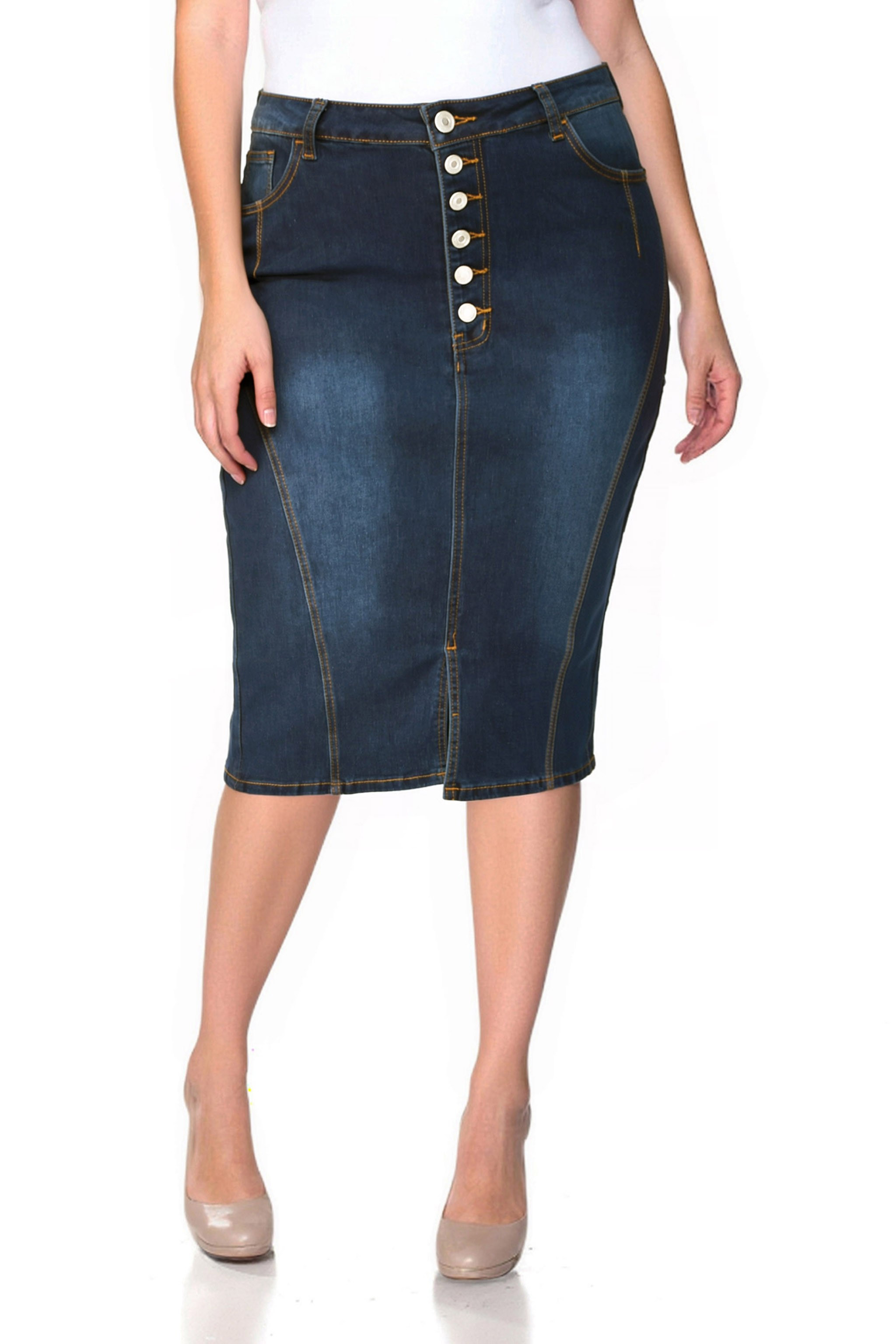 Denim Skirt Plus Size