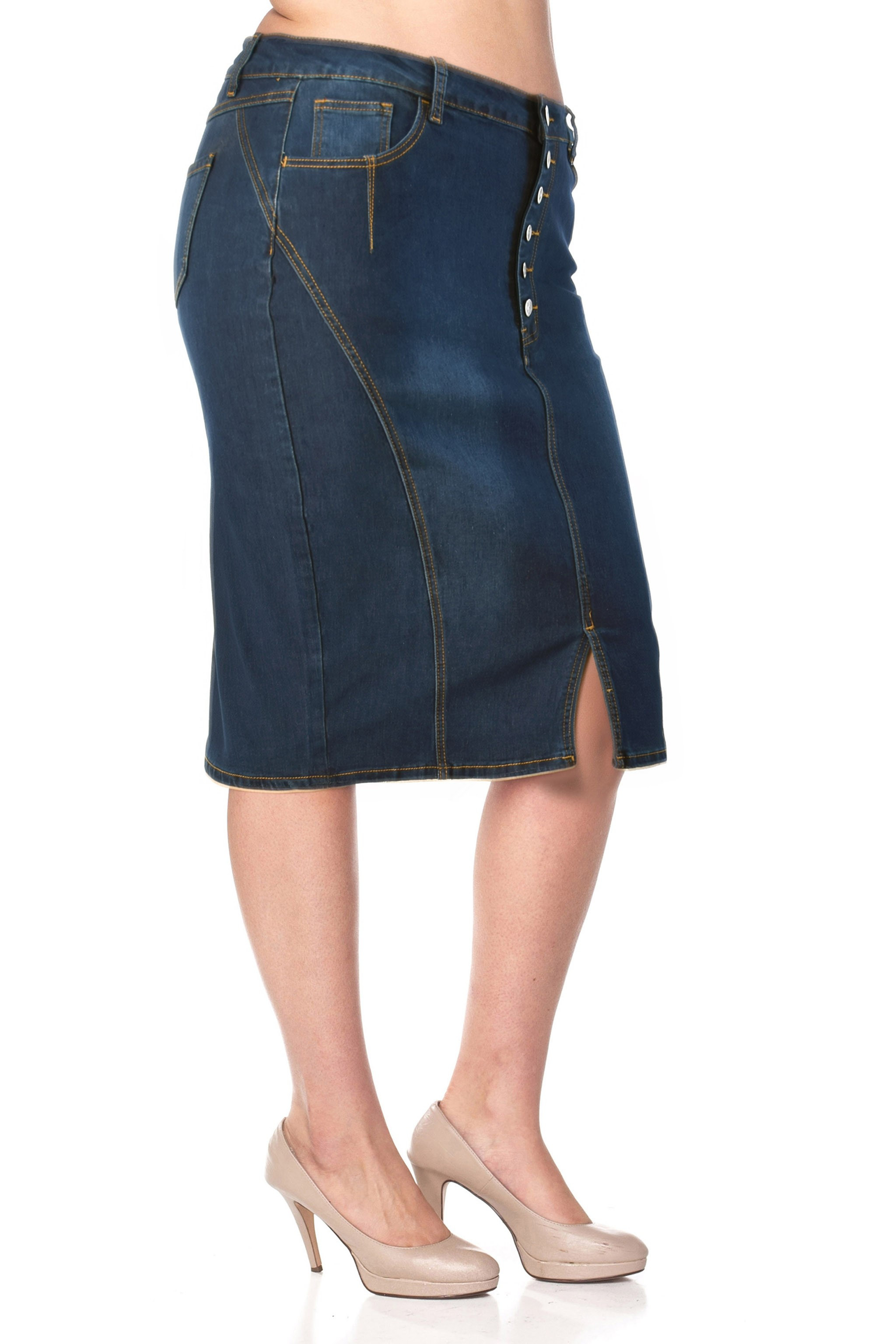 Denim Skirt Plus Size