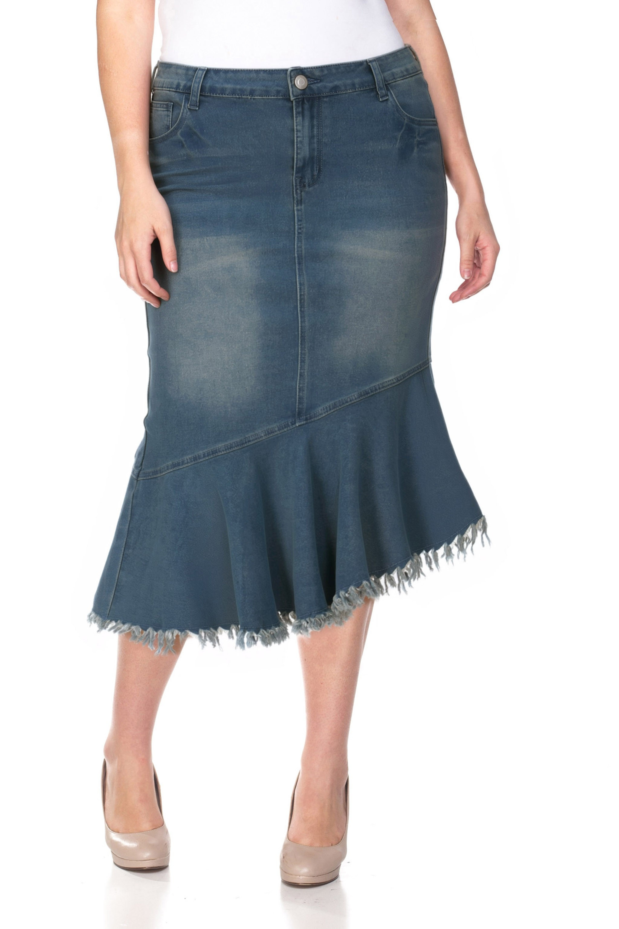 Denim Skirt Plus Size