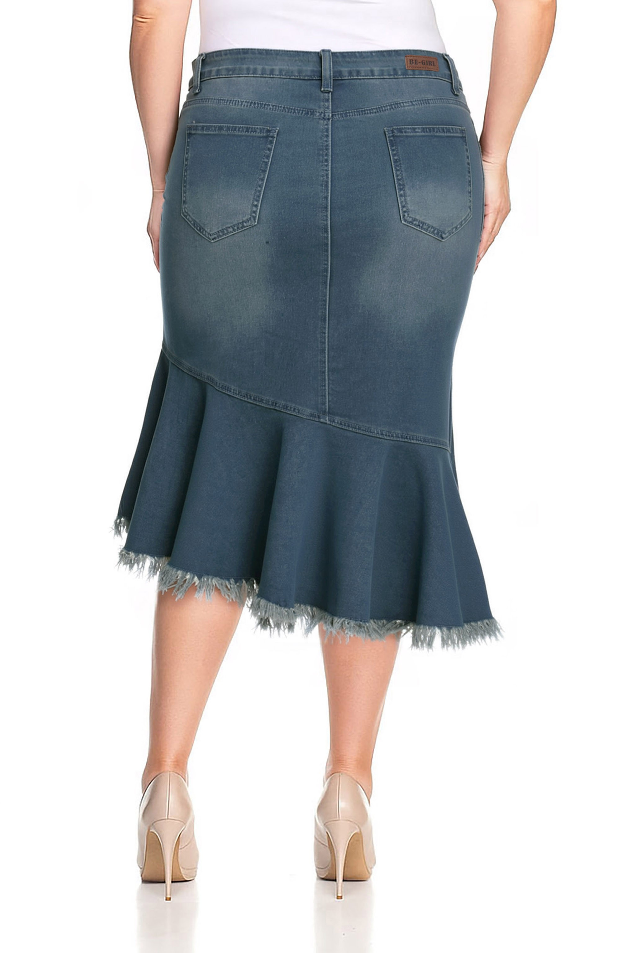 Denim Skirt Plus Size