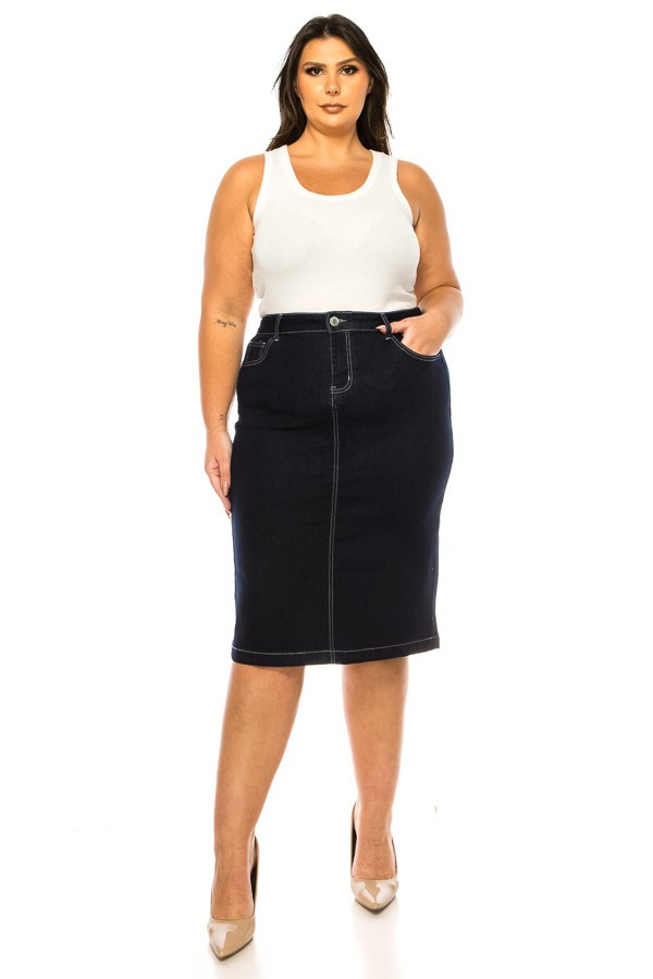 Denim Skirt Plus Size