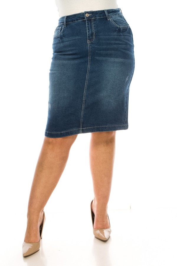 Denim Skirt Plus Size