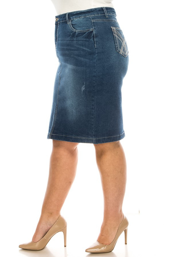 Denim Skirt Plus Size