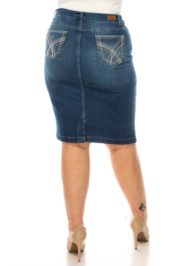 Denim Skirt Plus Size