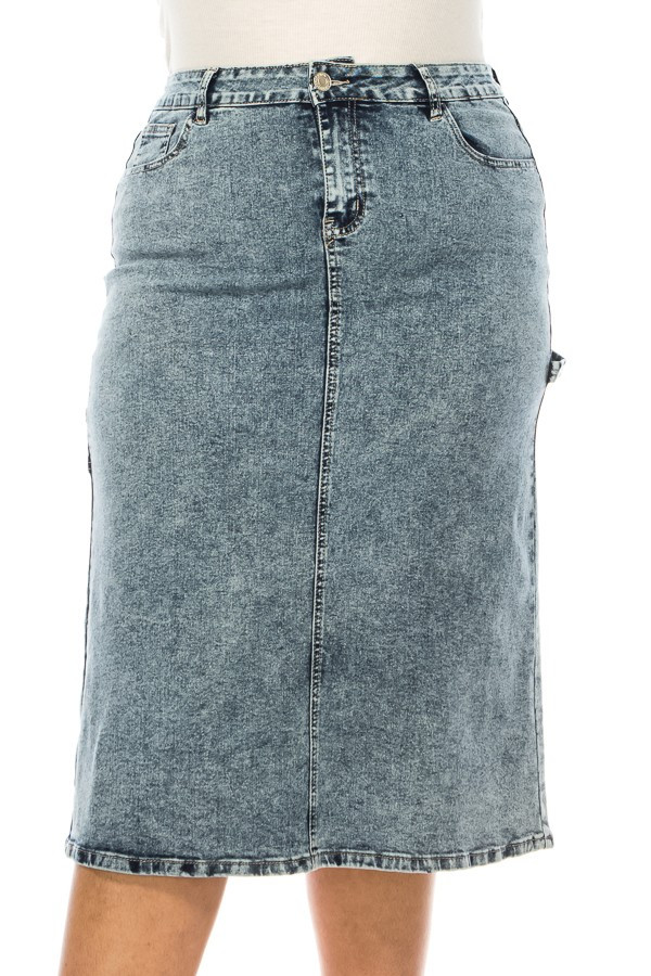 Denim Skirt Plus Size