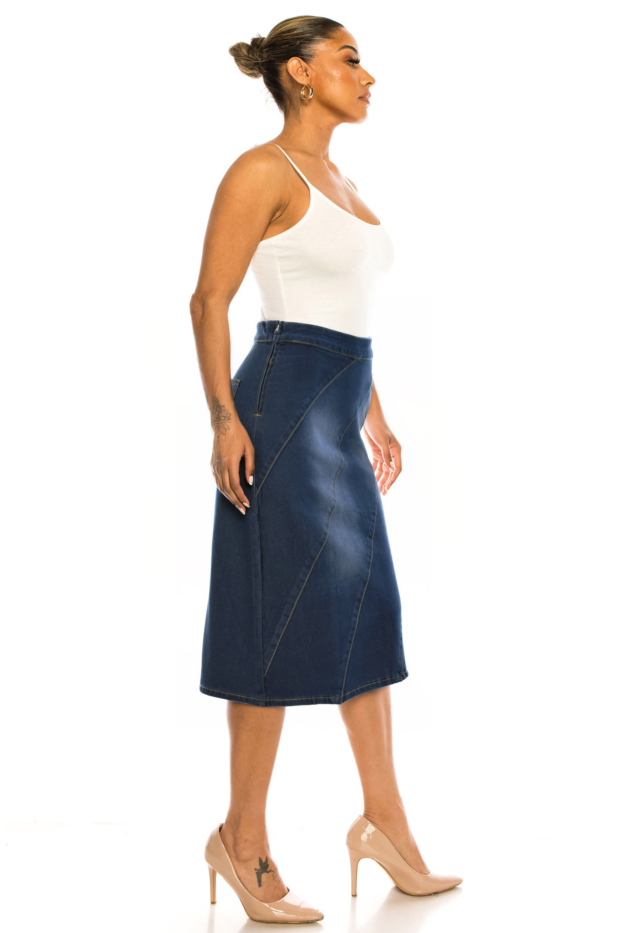 Denim Skirt Plus Size